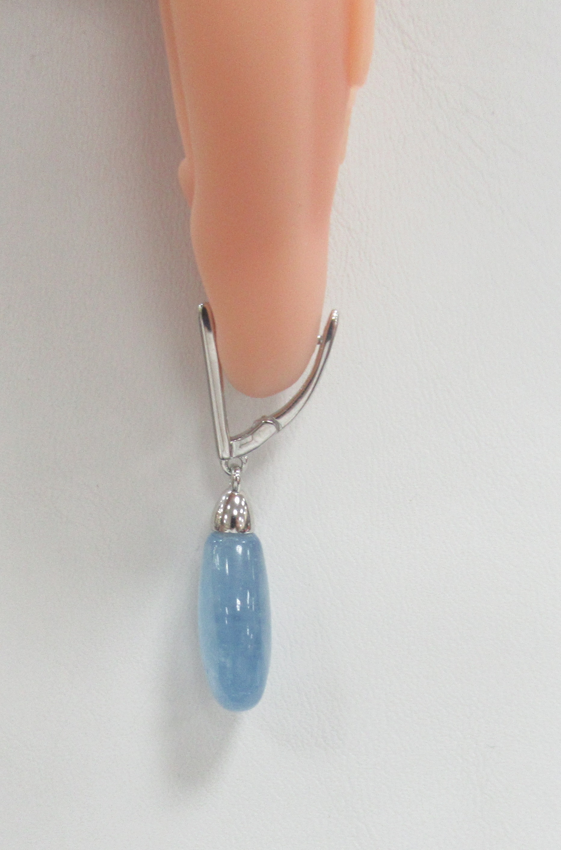 Серебряные серьги с аквамаринами